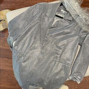 Silver Glitter Blazer